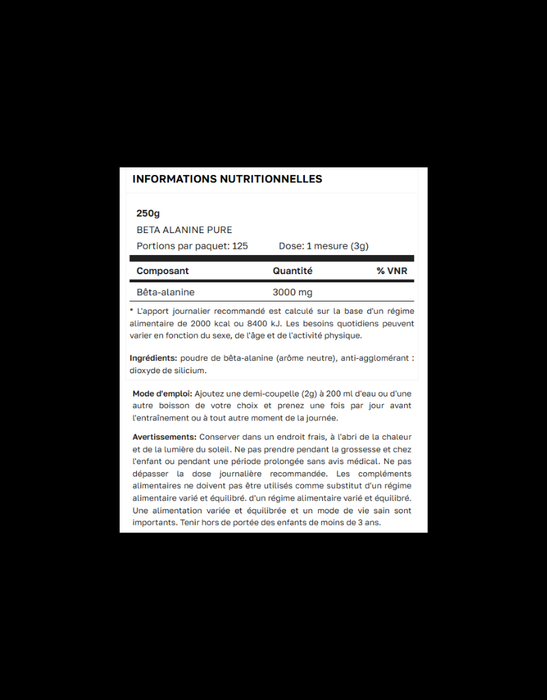 Beta alanine pure 250 g