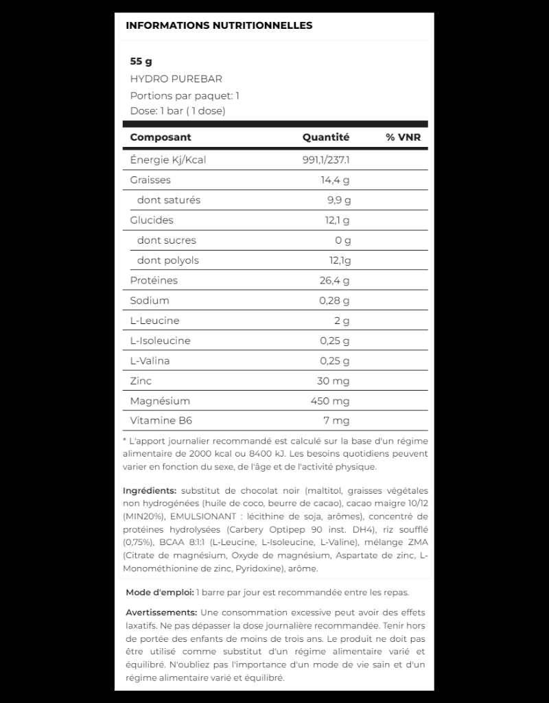 BOITE - TSUNAMI Hydro Purebar
