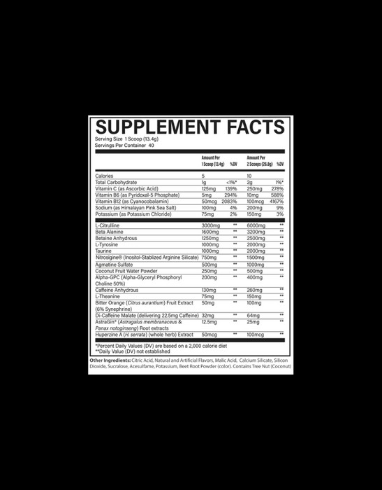 Christopher's Secret Stuff  Pre-Workout